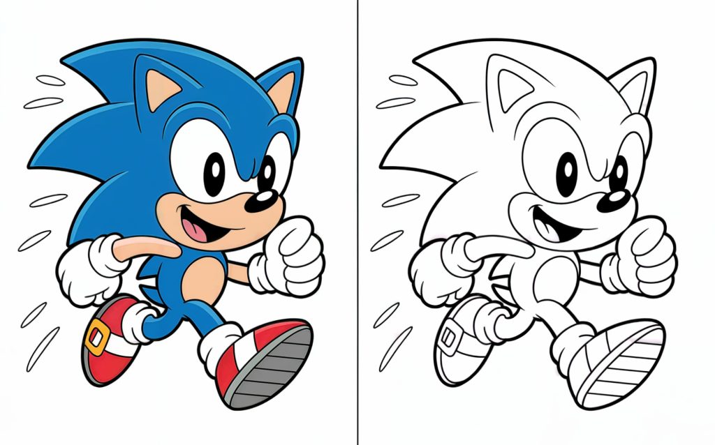 sonic coloring pages
